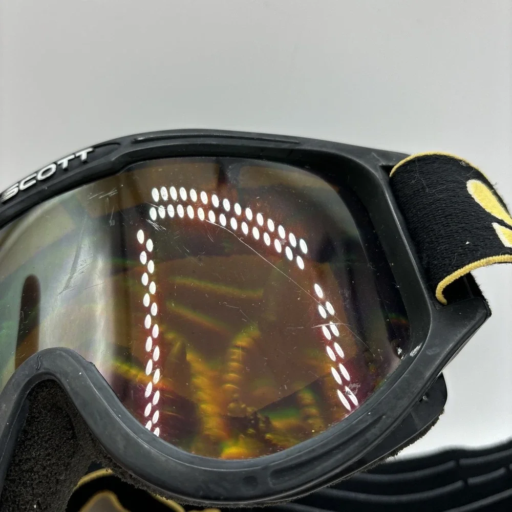 Rare Scott Ski Goggles Hologram Worms Vintage 90's Needs Foam Replaced Scratched